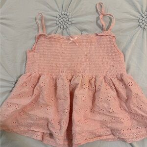 PacSun Pink Eyelet Tank Top